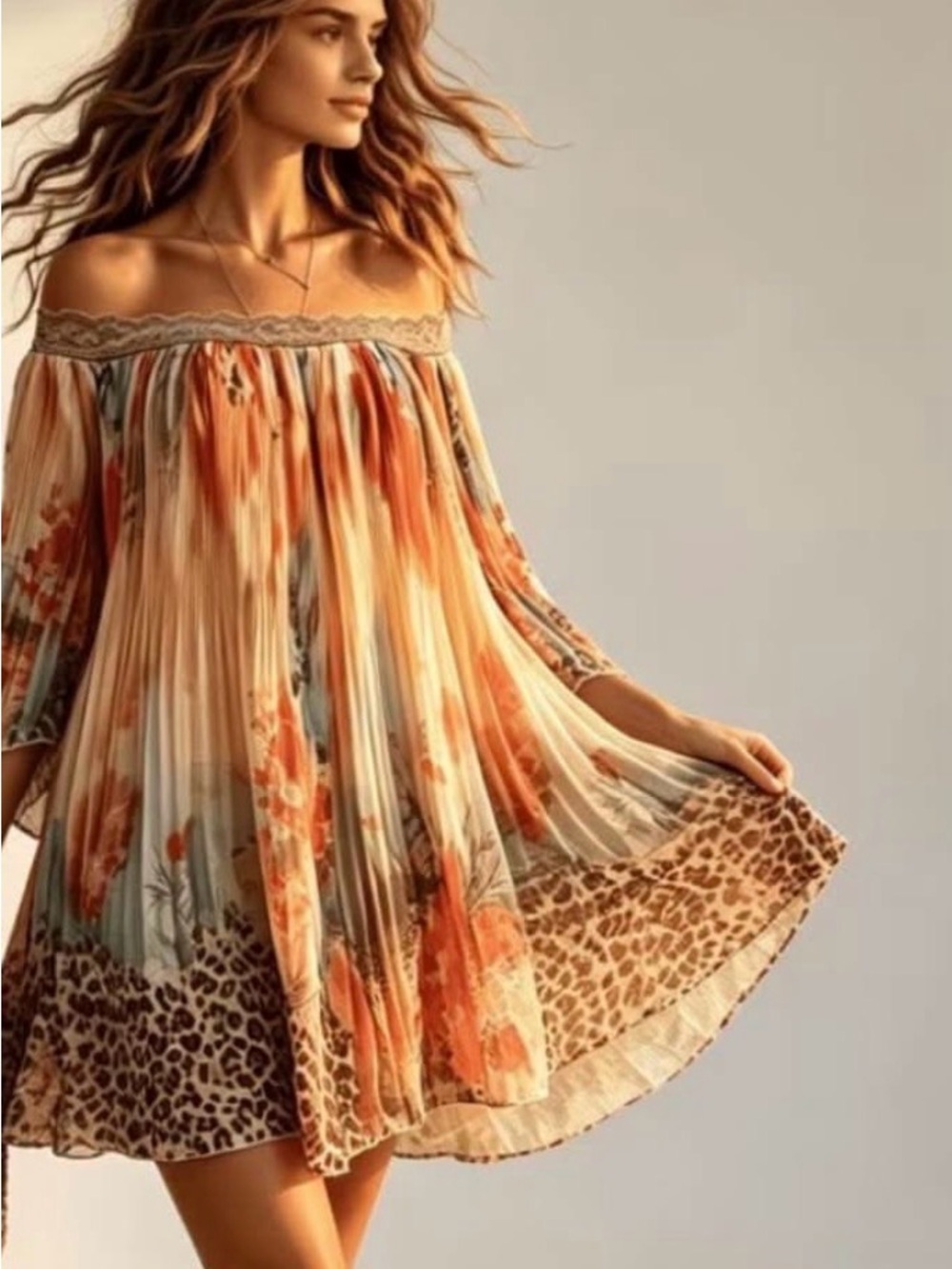 Drop off shoulder dress Turkish Design and , Fabric